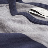 Diamond G Striped Crew Sweater