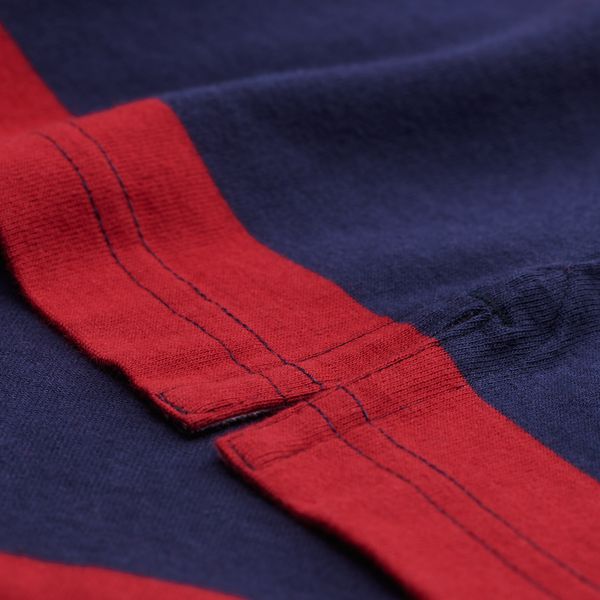 Long-Sleeved Bar Striped Rugby Shirt