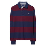 Long-Sleeved Bar Striped Rugby Shirt