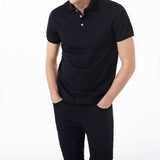 Short-Sleeved Solid Piqué Polo