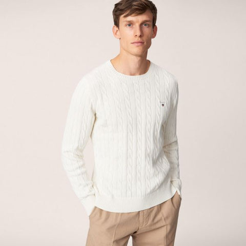GANT Cotton Cable Crew Sweater