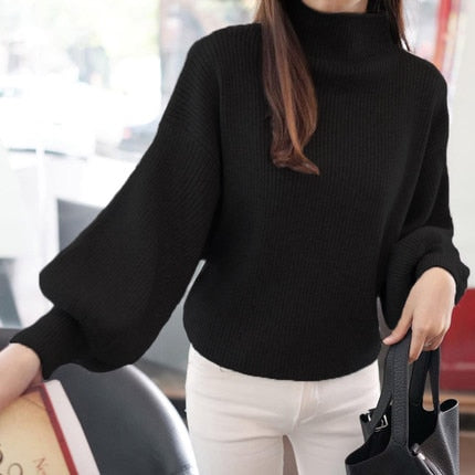 Sweaters Fashion Turtleneck Batwing