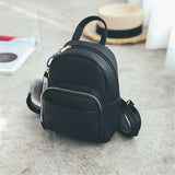 Female Soft PU Leather Mini Backpacks