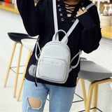 Female Soft PU Leather Mini Backpacks