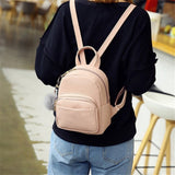 Female Soft PU Leather Mini Backpacks