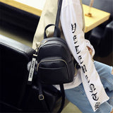 Female Soft PU Leather Mini Backpacks