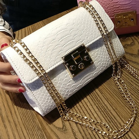 Fashion Ladies Crocodile Flap Bag