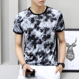 sleeve flower t shirt men