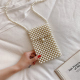 Brand Hand-woven Pearl Bags Lady