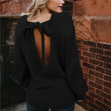 Backless Women Pullover Knitted